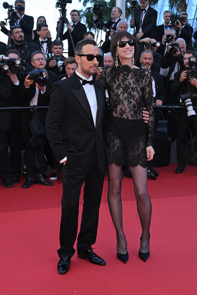 Anthony Vaccarello and Charlotte Gainsbourg
