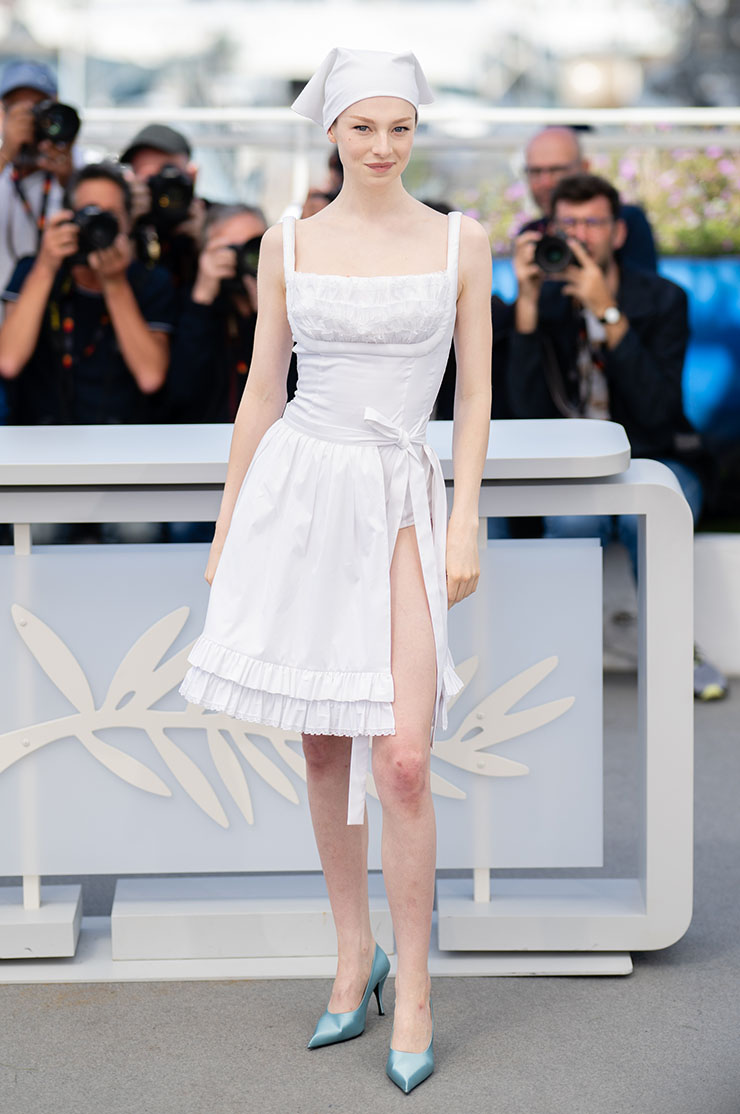 Hunter Schafer Wore Prada To The ‘Kinds Of Kindness’ Cannes Film Festival Photocall