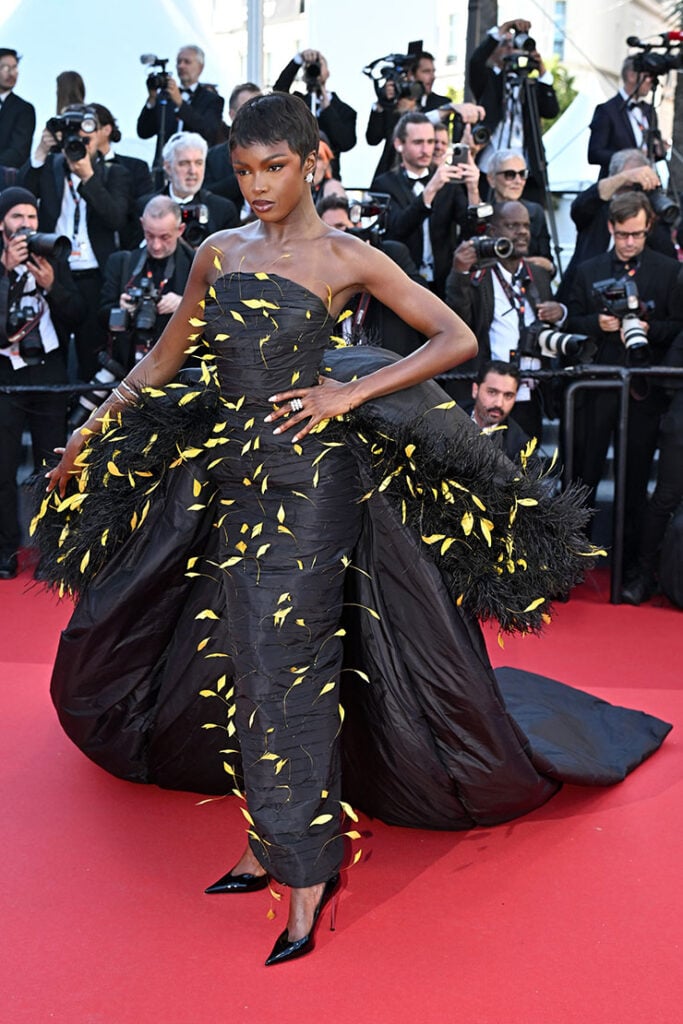 Leomie Anderson attends the "Marcello Mio" Cannes Film Festival Premiere