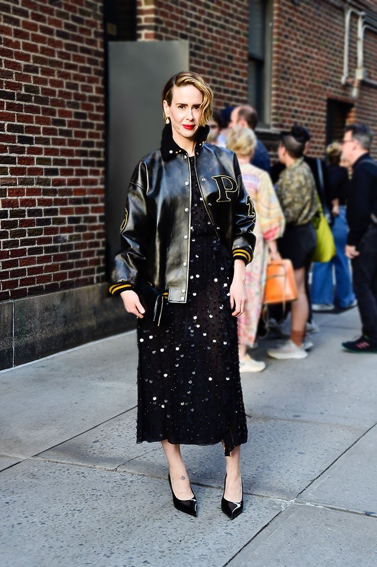 Sarah Paulson Wore Prada On The Late Show with Stephen Colbert