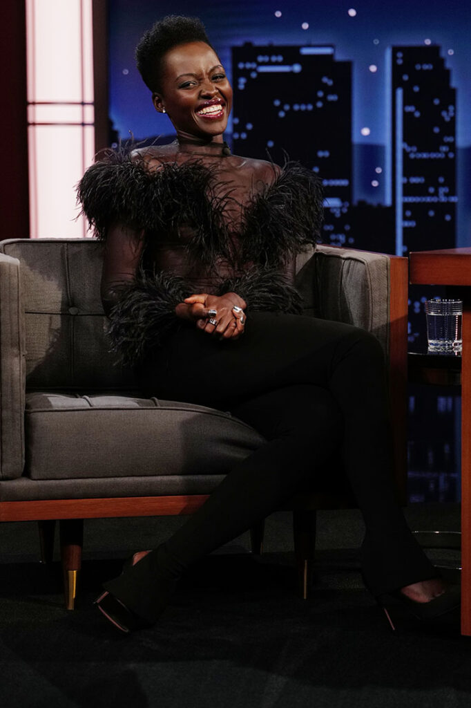 Lupita Nyong’o Wore Mugler On Jimmy Kimmel Live