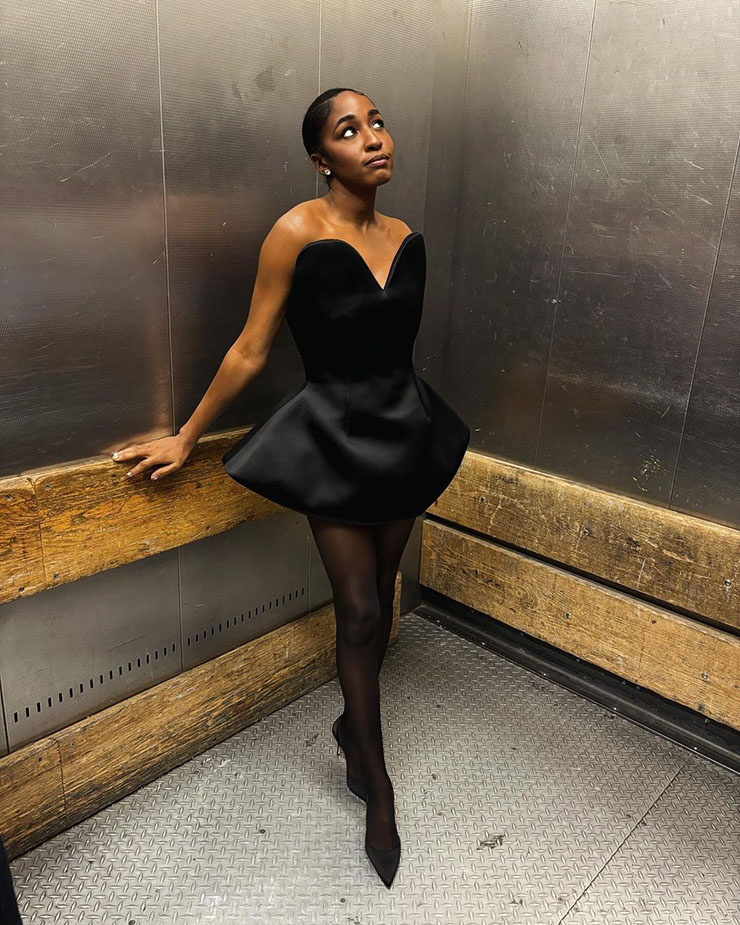 Ayo Edebiri is seen at The Tonight Show Starring Jimmy Fallon