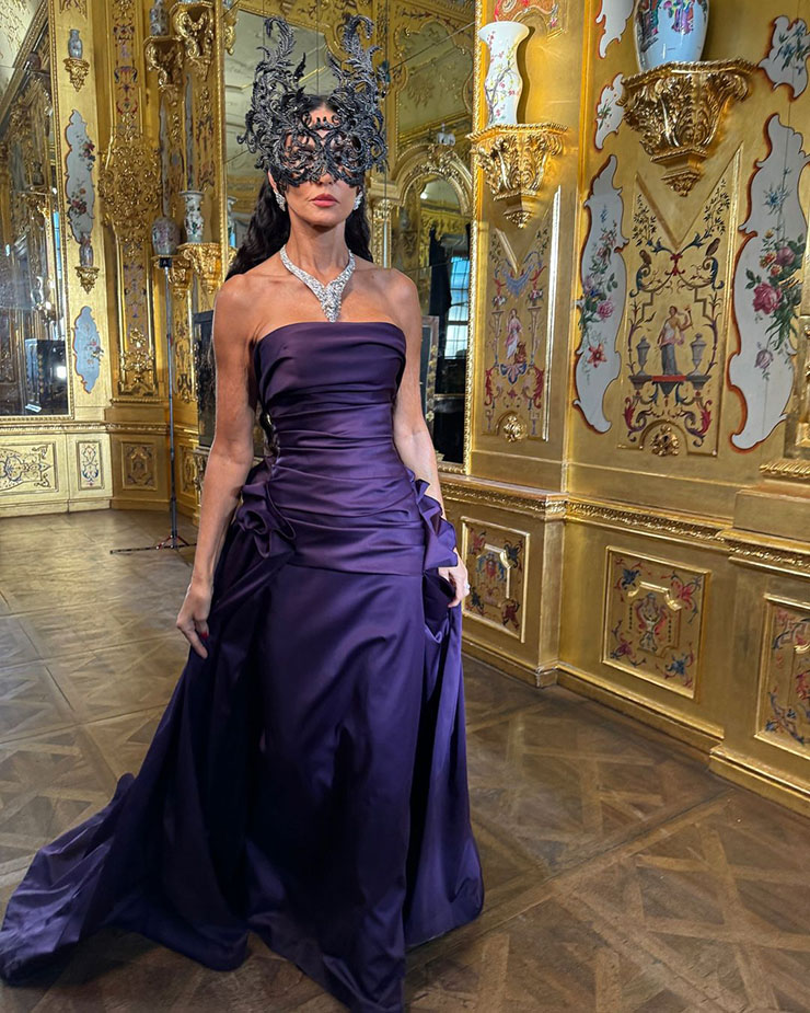 Demi Moore Wore Carolina Herrera To The Cartier ‘Nature Sauvage’ High Jewelry Gala