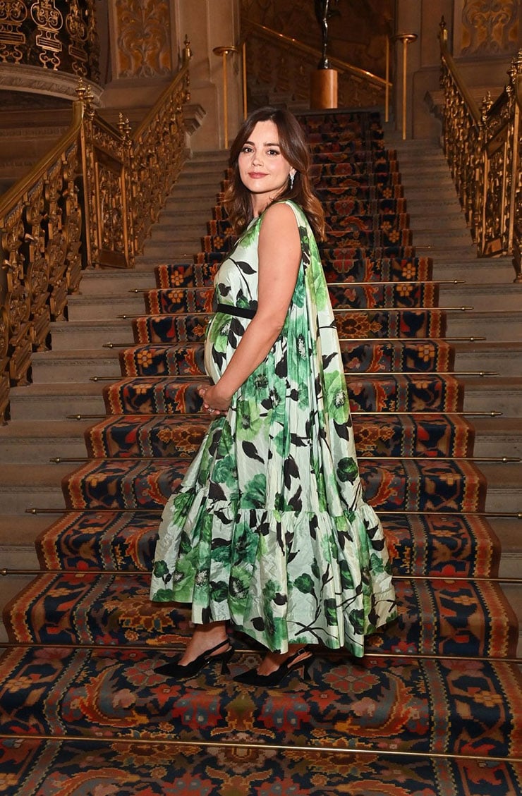 Jenna Coleman Debuts Baby Bump In Erdem & Chanel