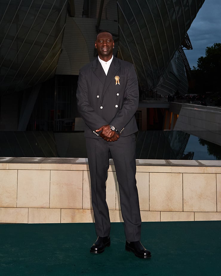Omar Sy attends the 'Prelude To The Olympics' at Fondation Louis Vuitton