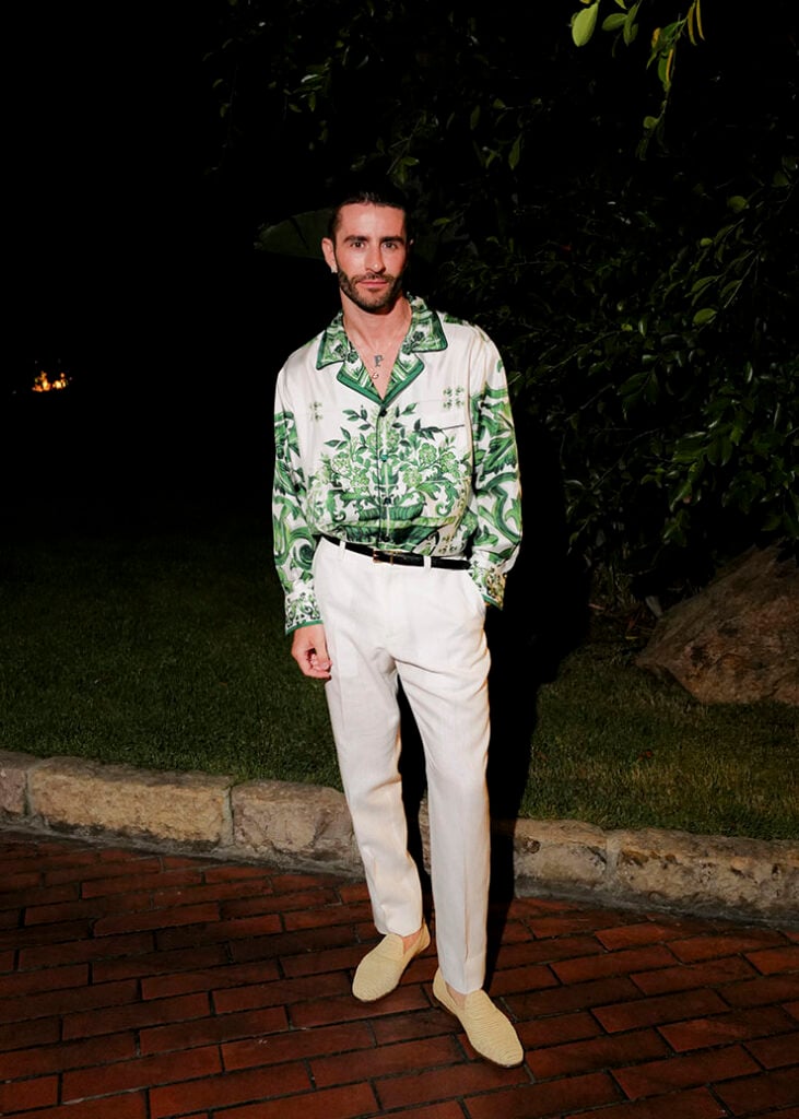 Pelayo Diaz at the Dolce & Gabbana Alta Moda Welcome Event
