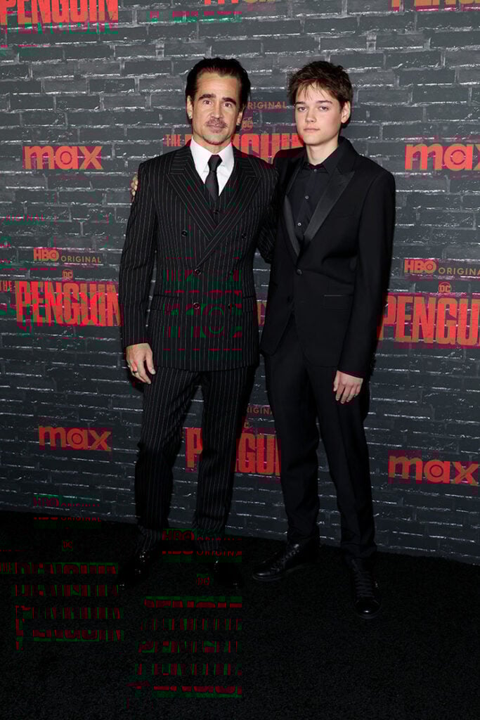 Colin Farrell and Henry Farrell attend HBO's "The Penguin" New York Premiere