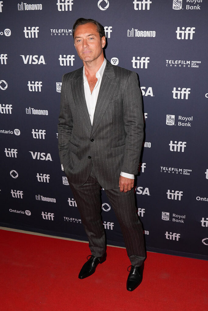 Jude Law attends the premiere of "The Order" during the 2024 Toronto International Film Festival 
