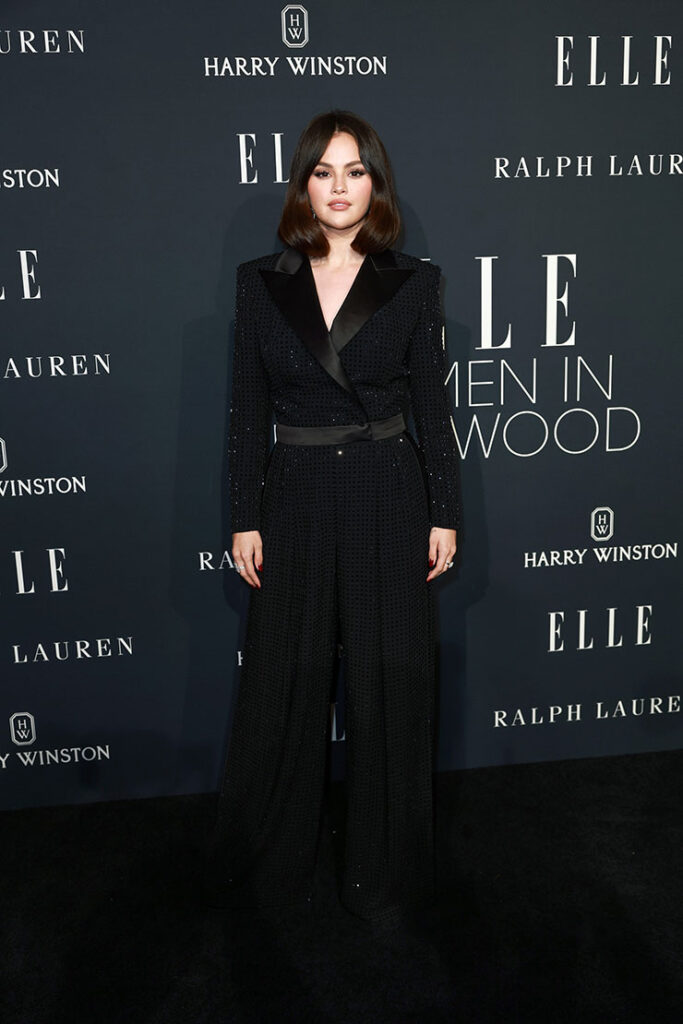 Selena Gomez, wearing Ralph Lauren, attends ELLE's 2024 Women in Hollywood celebration