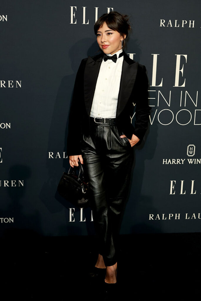 Xochitl Gomez, wearing Ralph Lauren, attends ELLE's 2024 Women in Hollywood celebration