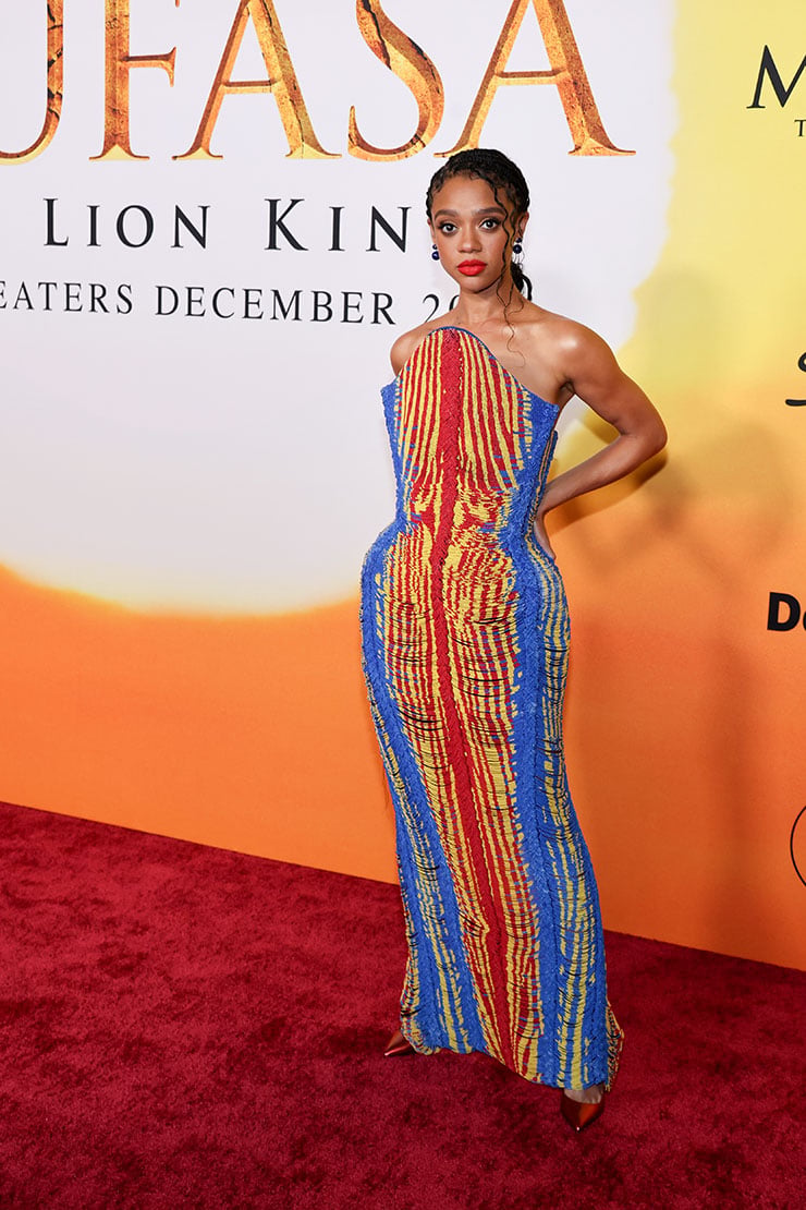 blue ivy lion king dress Blue Ivy Carter Wears Gold Ball Gown and Minidress at 'Mufasa' Premiere