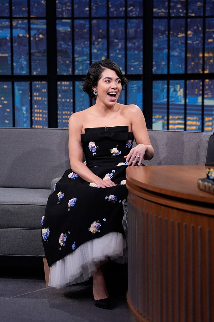 Auli’i Cravalho Wore SHUSHU/TONG On Late Night With Seth Meyers