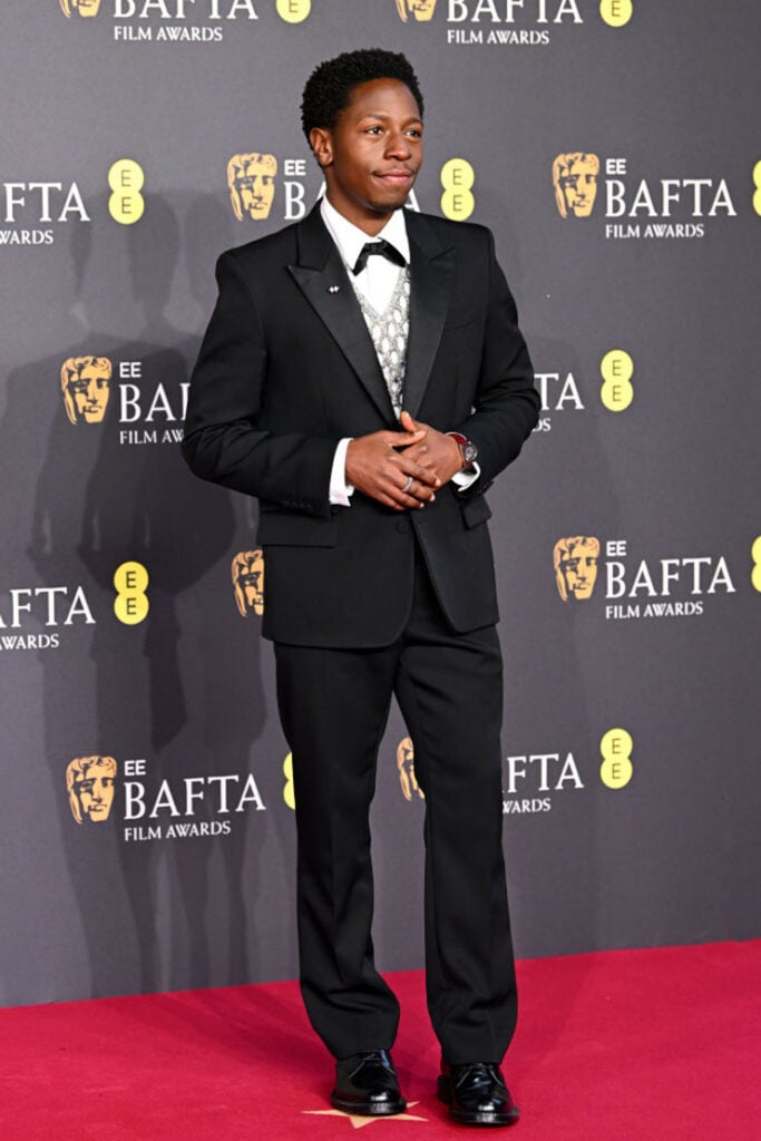 David Jonsson attends the 2025 EE BAFTA Film Awards 