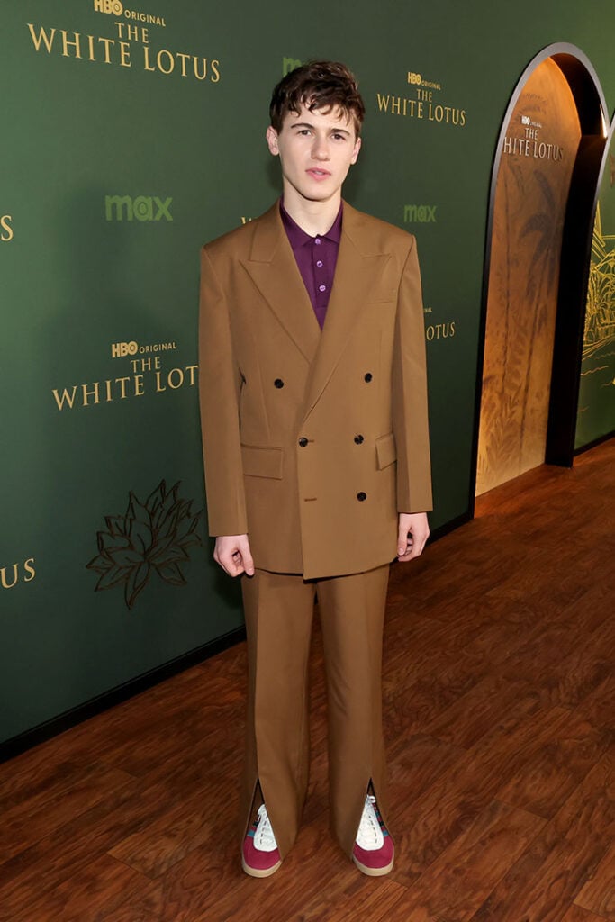 Sam Nivola attends the Los Angeles Premiere of HBO Original Series "The White Lotus" Season 3