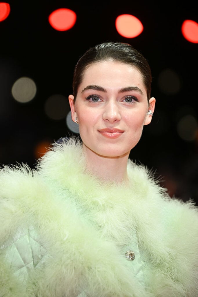 Anamaria Vartolomei attends the "Mickey 17" premiere during the 75th Berlinale International Film Festival 
