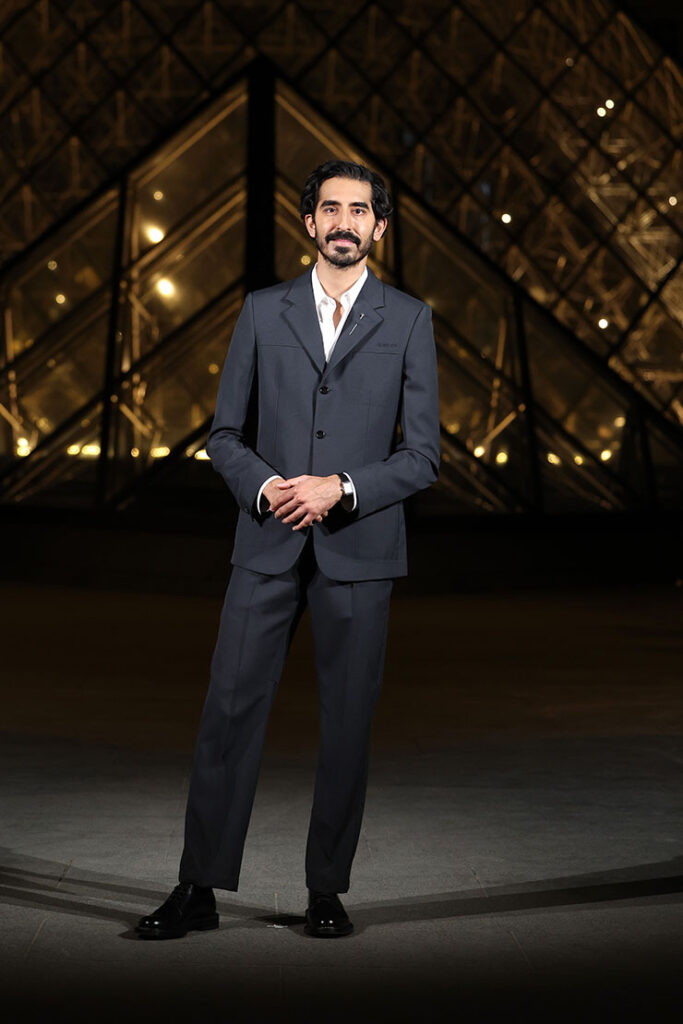 Dev Patel attends the "Le Grand Diner du Louvre" Passage Richelieu Photocall