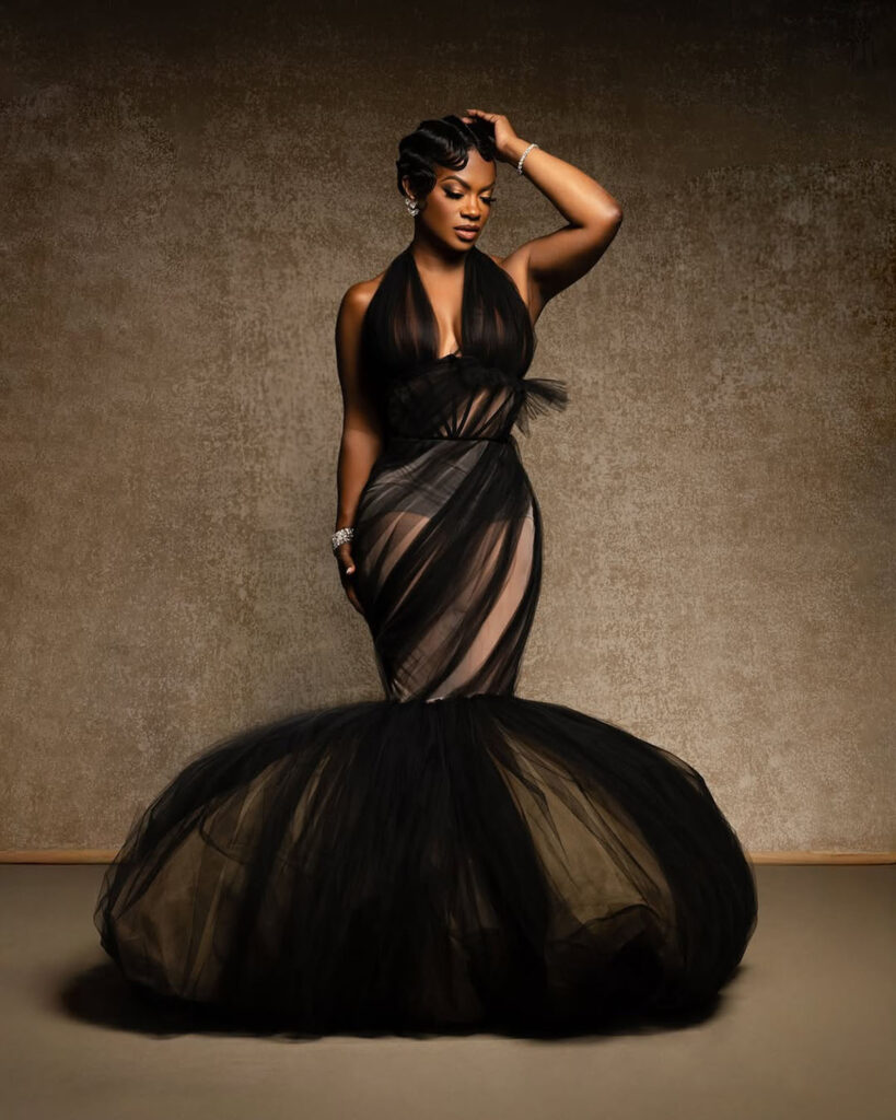 Kandi Burruss Christian Siriano Spring 2025 bubble hem gown  'Othello' Opening Night Party