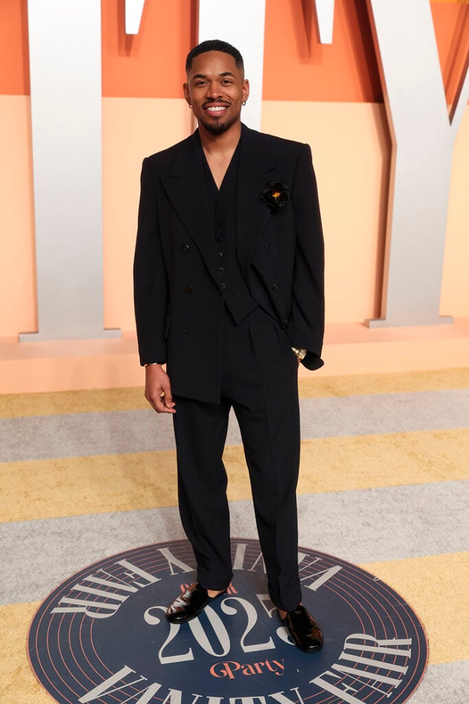 Kelvin Harrison Jr. at the 2025 Vanity Fair Oscar Party