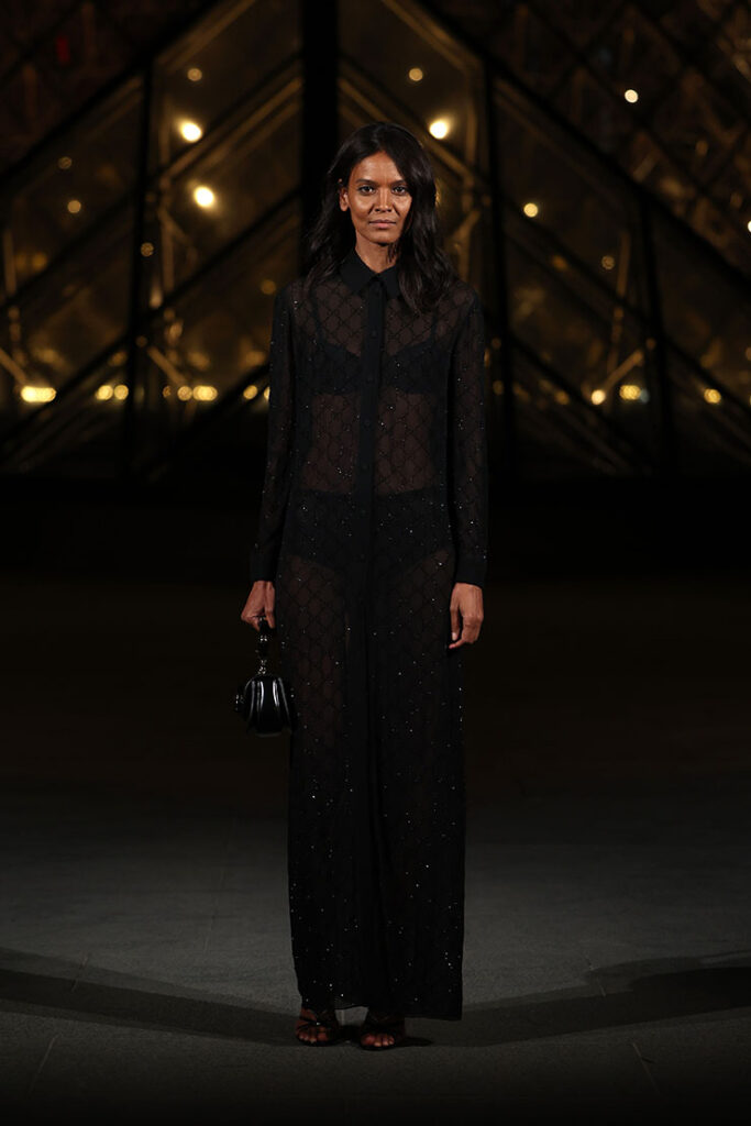 Liya Kebede attends the "Le Grand Diner du Louvre" Passage Richelieu Photocall 