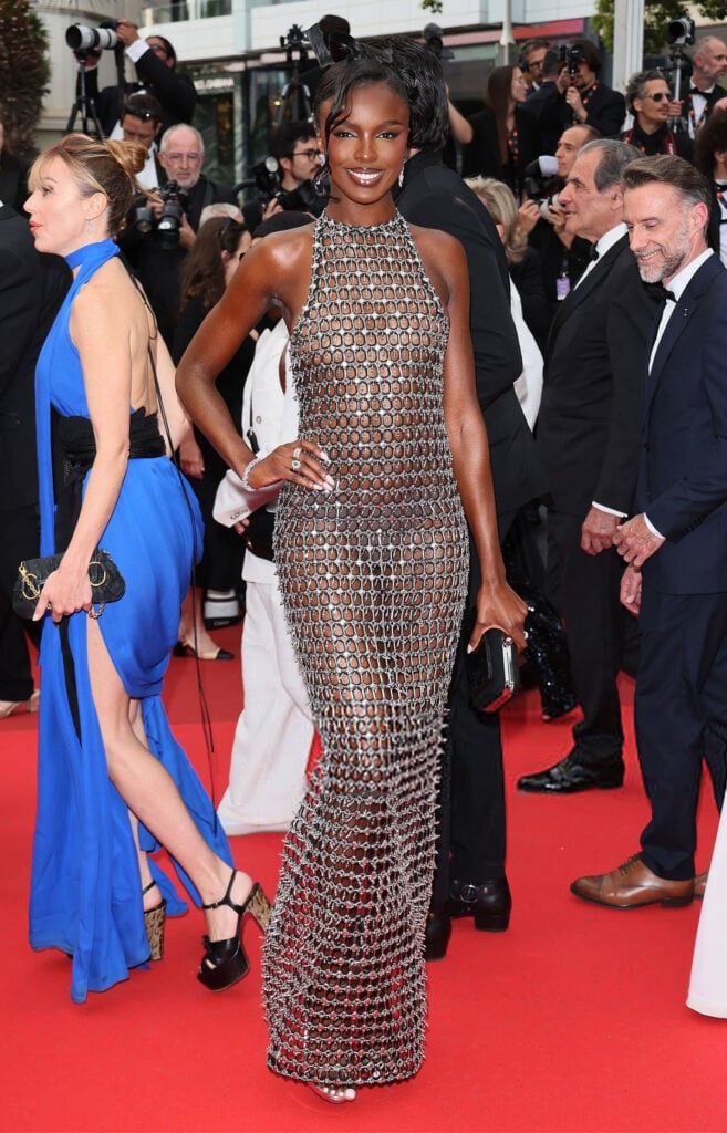 Leomie Anderson attends the "Highest 2 Lowest" red carpet at the 78th annual Cannes Film Festival 2025