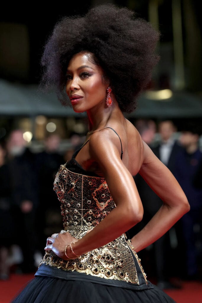 Naomi Campbell Wore Dolce & Gabbana Alta Moda To The 'Fuori' Cannes Film Festival Premiere 2025
