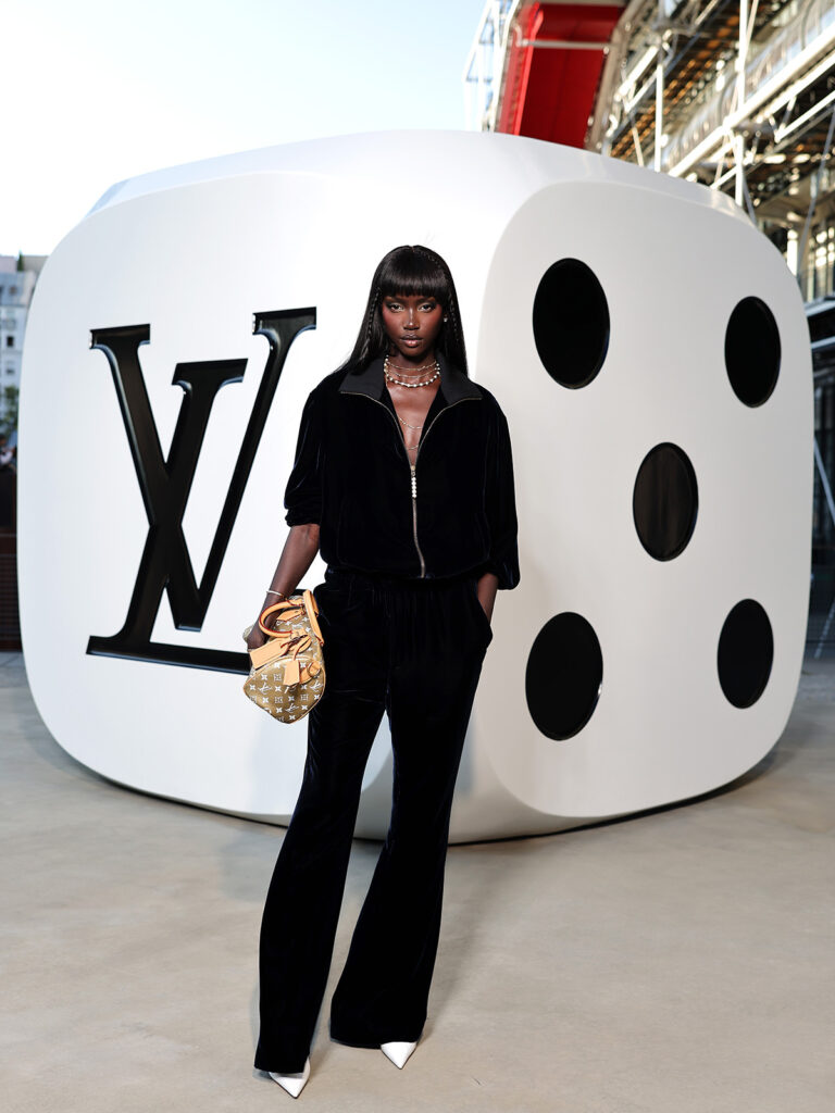Anok Yai attends the Louis Vuitton Menswear Spring/Summer 2026 show