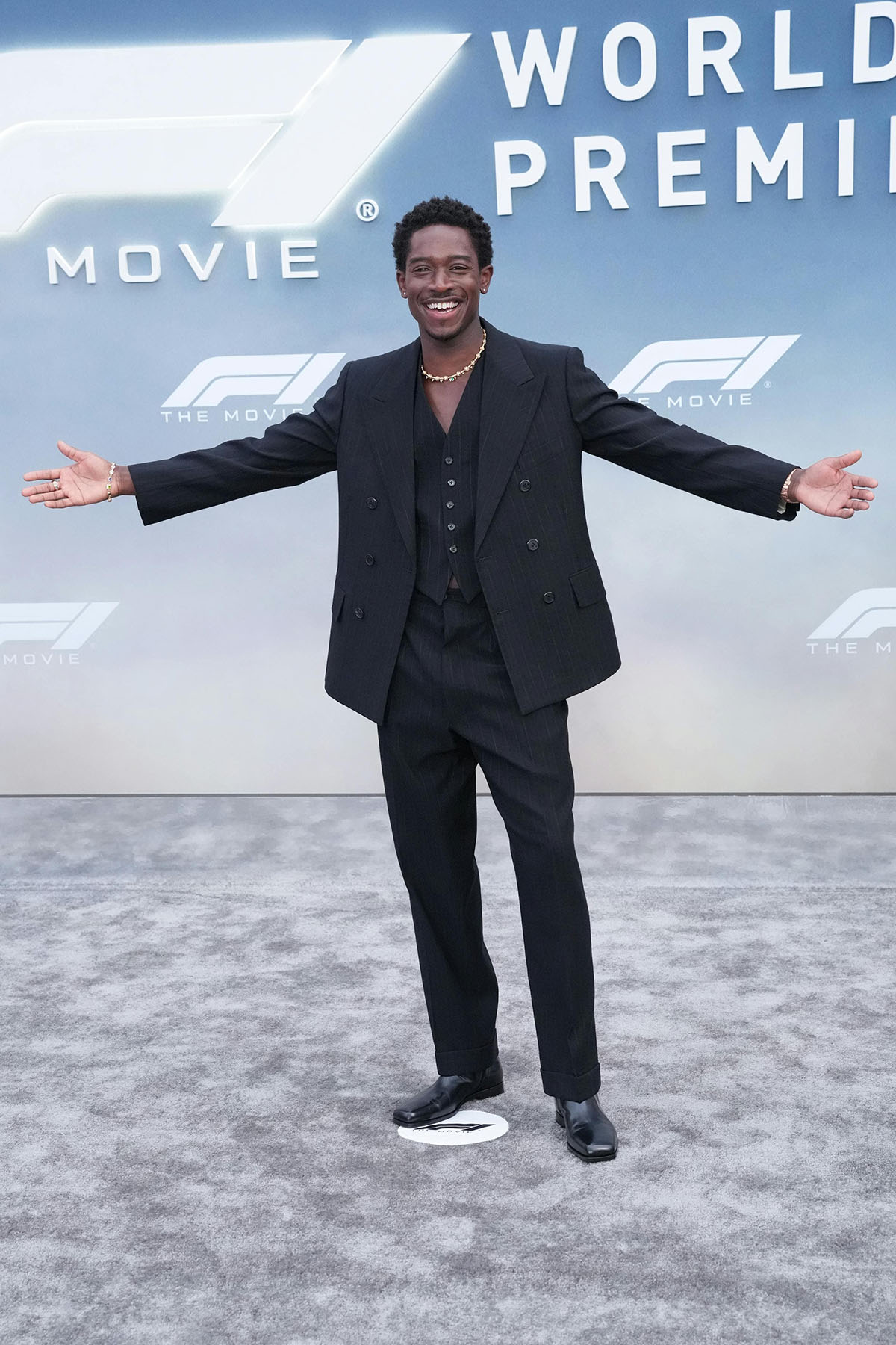 Damson Idris Turns Up the Heat in Prada at 'F1' Premiere