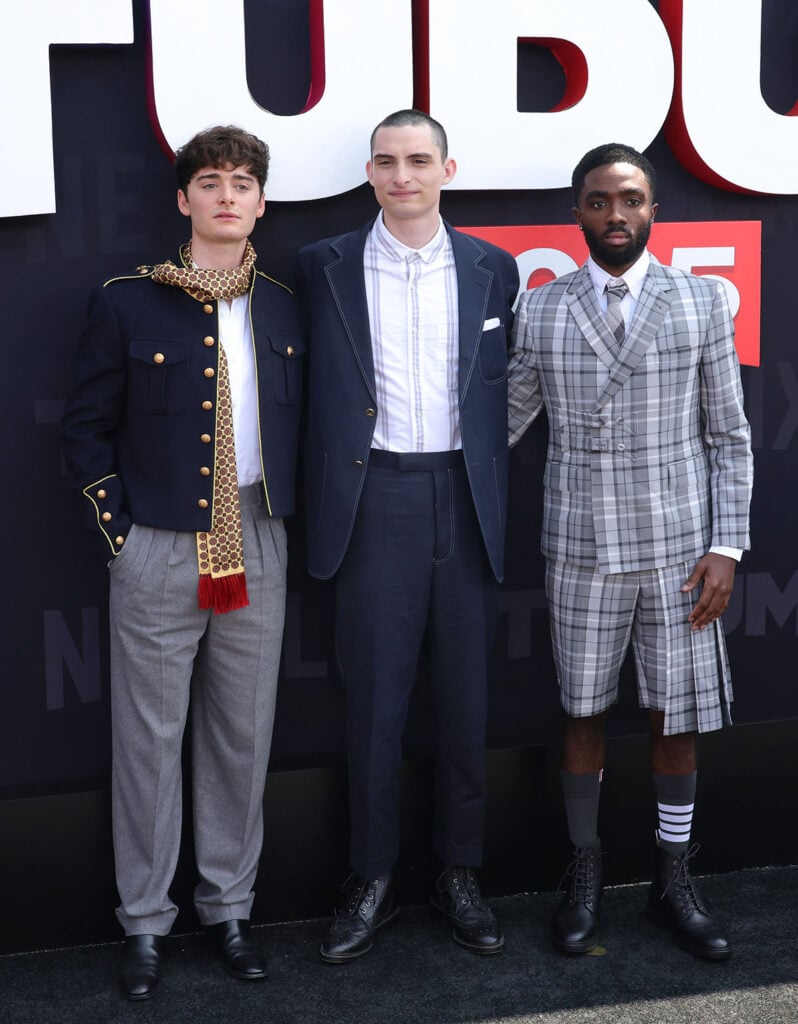 Noah Schnapp, Finn Wolfhard and Caleb McLaughlin attend Netflix Tudum 2025: The Live Event Stranger Things