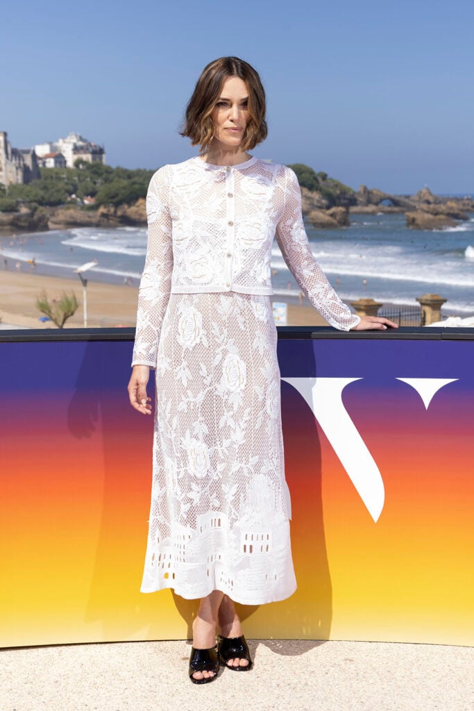 Keira Knightley attends a photocall during the 3rd "Nouvelles Vagues" International Biarritz Film Festival