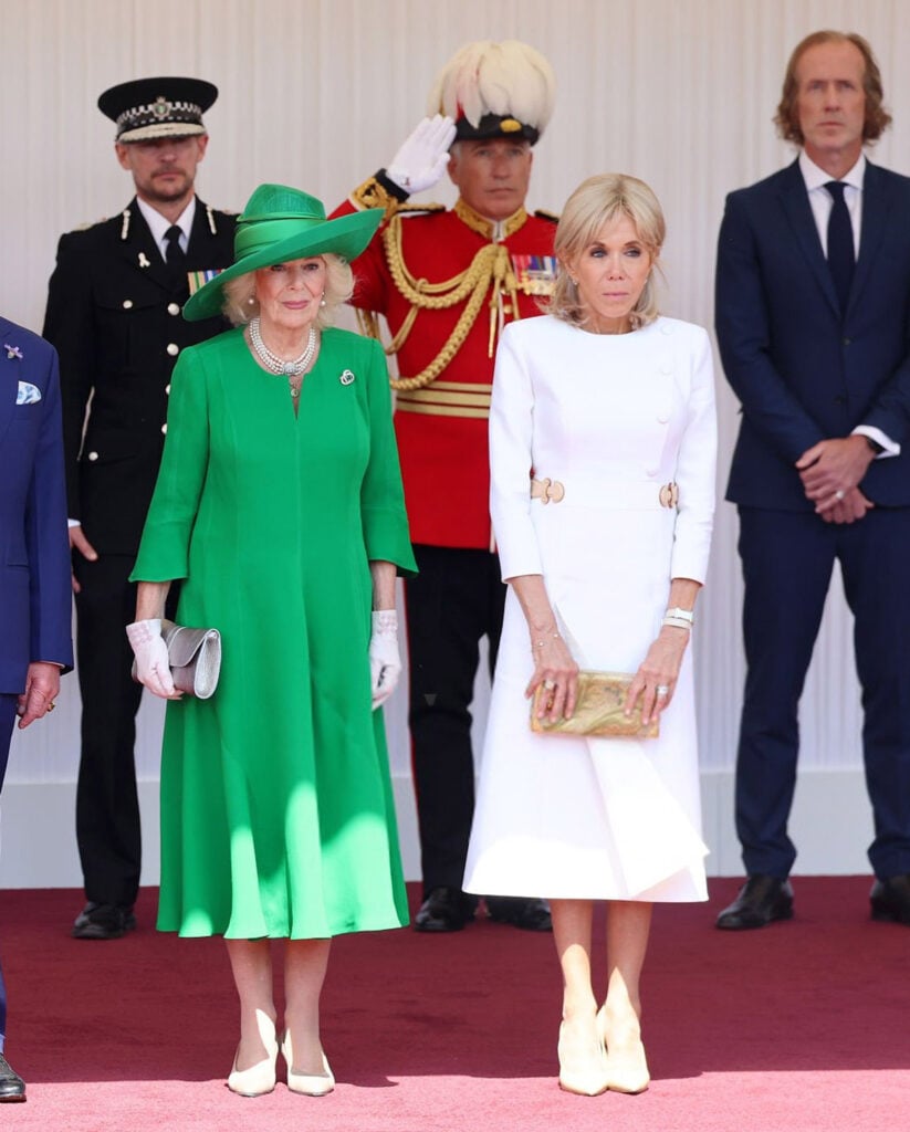 Brigitte Macron Wears Louis Vuitton Exclusively on Day One of UK State Visit Brigitte Macron Wears Louis Vuitton Exclusively on Day One of UK State Visit