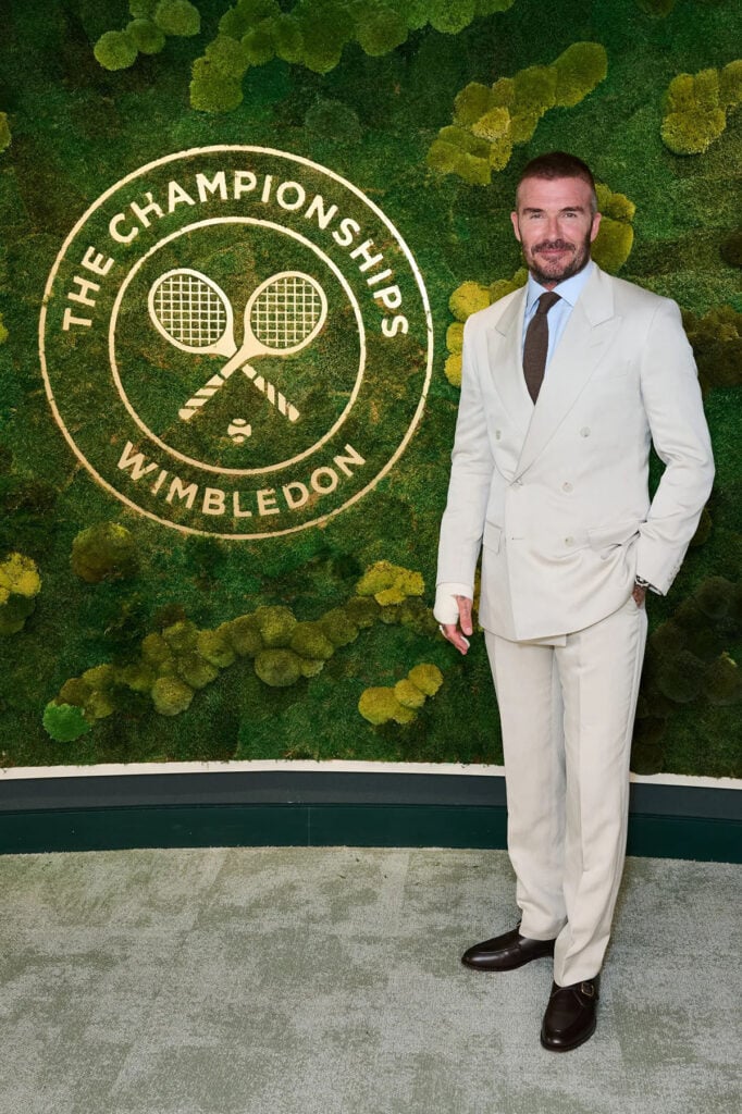 David Beckham in the AELTC's Parkside Suite in No.1 Court at The Championships 2025. 