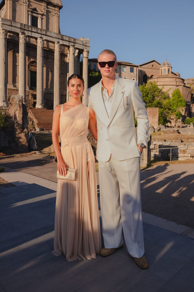 Dolce & Gabbana Alta Moda Show 2025 Erling Haaland and Isabel Haugseng