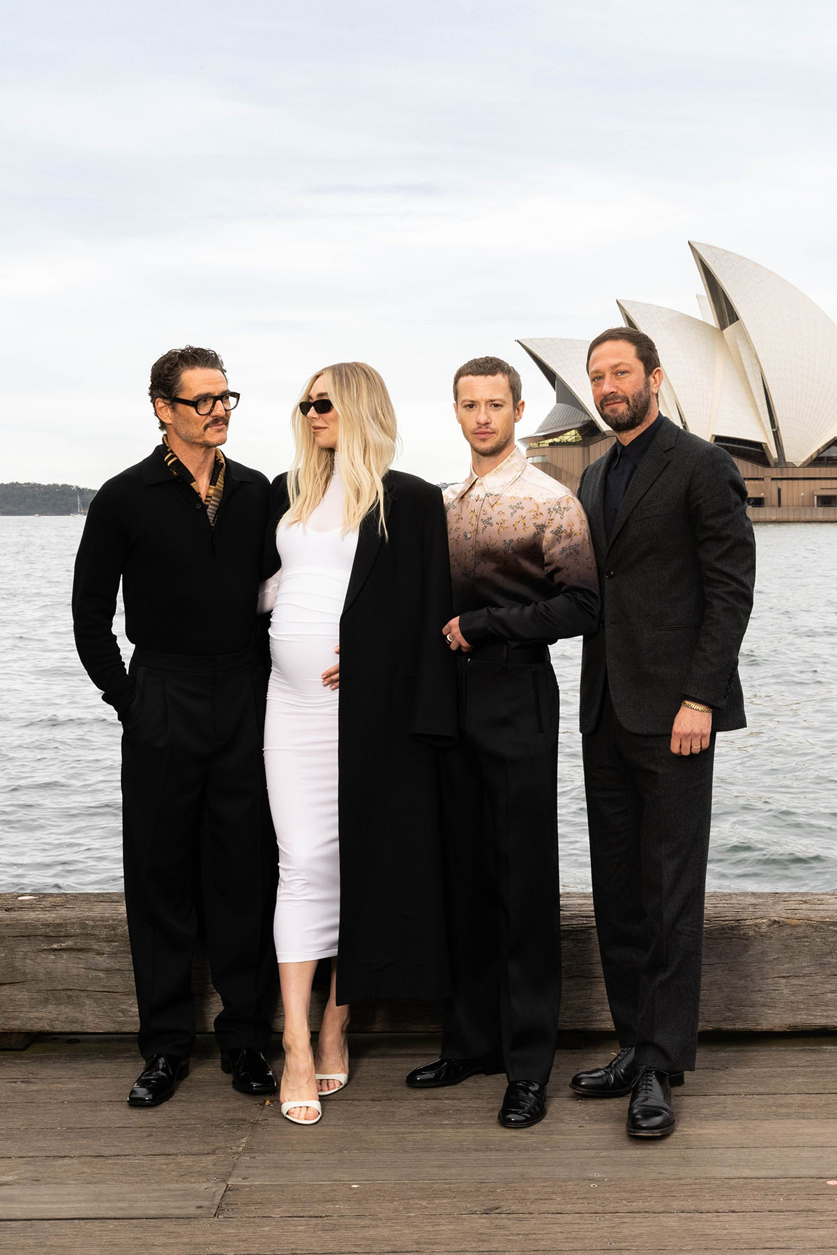 Vanessa Kirby, Pedro Pascal, Joseph Quinn, and Ebon Moss-Bachrach at ‘The Fantastic Four: First Steps’ Sydney Photocall