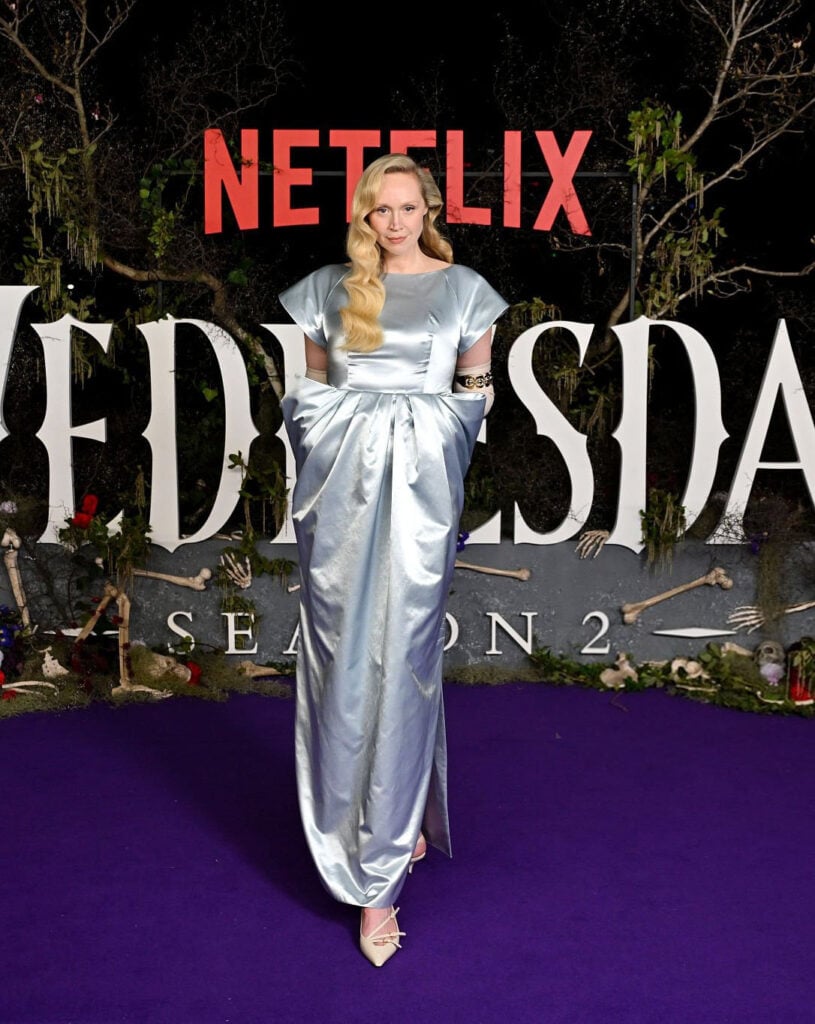 Gwendoline Christie Wore Miu Miu To The ‘Wednesday’ Season 2, Part 2 Island Fan Event