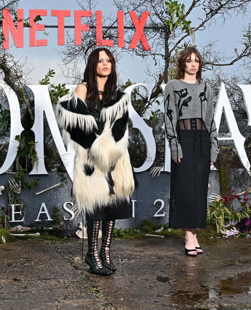 Jenna Ortega press tour, Jenna Ortega fashion, Wednesday Season 2 style, Enrique Melendez styling, Jenna Ortega red carpet looks