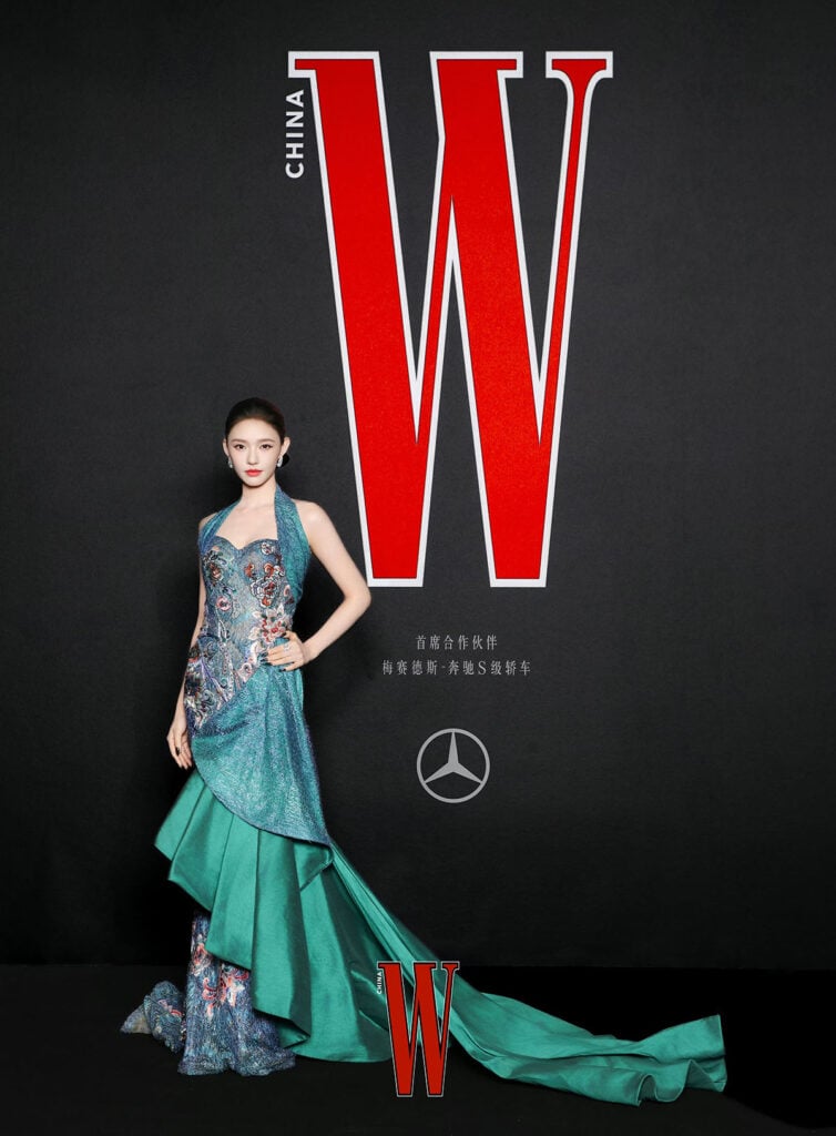 Lin Yun Wore Laurence Xu To The W China Annual Gala 2025 Laurence Xu Spring 2015 Paris Haute Couture Lin Yun Laurence Xu, Lin Yun fashion, W Gala red carpet, Dunhuang Collection, Chinese couture, Mogao Caves fashion inspiration