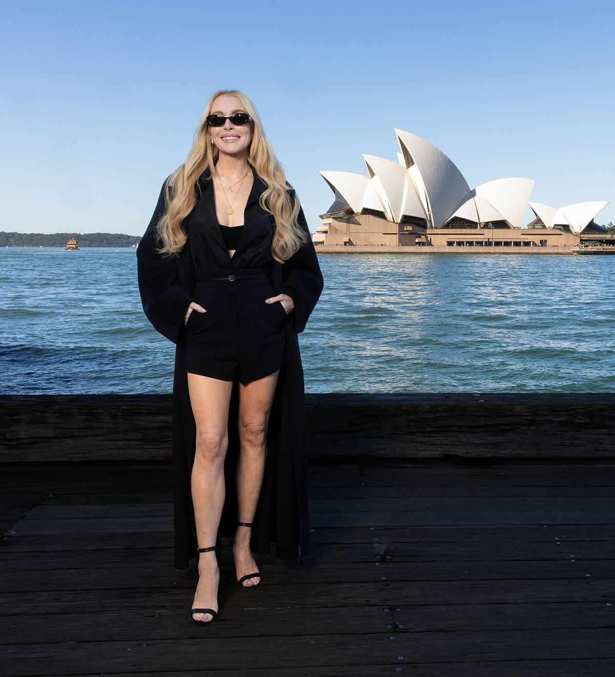 Lindsay Lohan Wore Max Mara To The ‘Freakier Friday’ Sydney Photocall