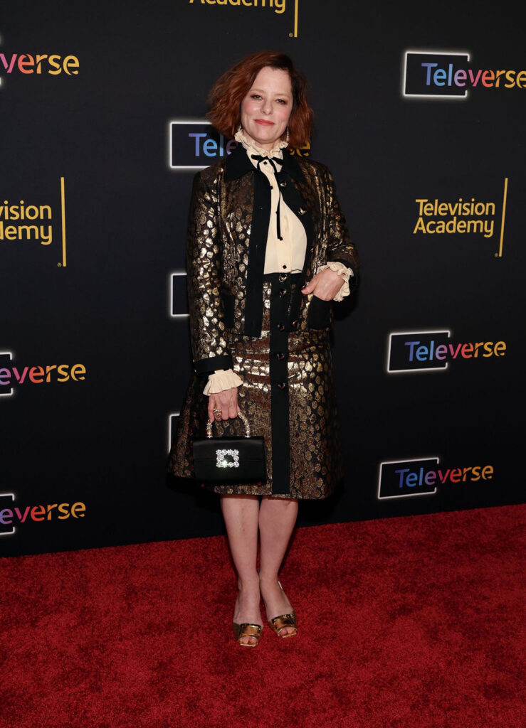 Parker Posey from "The White Lotus" attends the TV Academy's Inaugural Televerse Festival, Parker Posey, Valentino, The White Lotus, HBO Max, Televerse Festival, celebrity fashion, red carpet,
