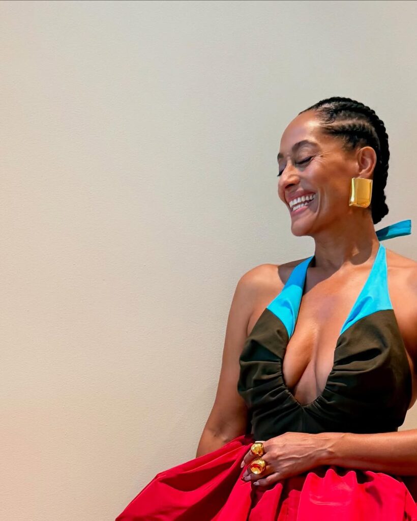 Tracee Ellis Ross Promotes PATTERN BODY In Christopher John Rogers Tracee Ellis Ross, PATTERN BODY, Pattern Beauty, Christopher John Rogers, Fall 2025 fashion, Tracee Ellis Ross style, celebrity fashion,