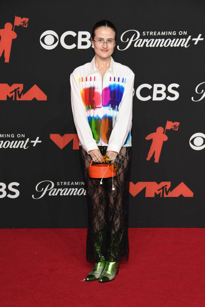 Halle Robbe attends the 2025 MTV Video Music Awards  2025 VMAs red carpet, VMAs fashion 2025, Ayra Starr 2025 VMAs, Ciara Schiaparelli 2025 VMAs, Latto Versace 2025 VMAs, Paris Hilton The Blonds 2025, Ice Spice Ralph Lauren 2025 VMAs