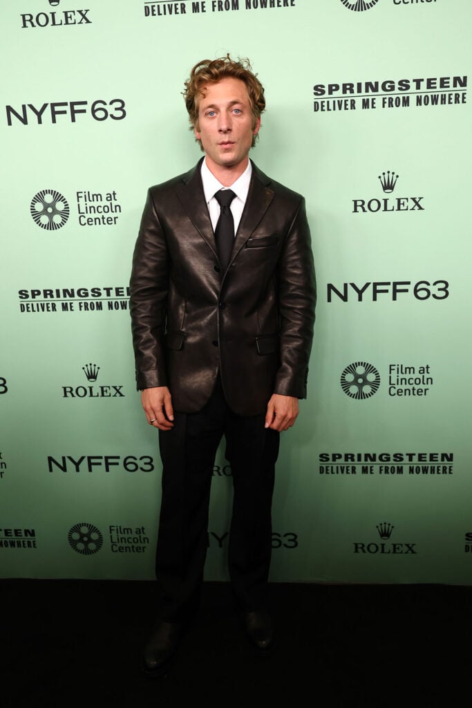 Jeremy Allen White attends the "Springsteen: Deliver Me From Nowhere" Red Carpet during the 63rd New York Film Festival, Menswear, Menswear Red Carpet, Menswear Red Carpet Fashion, Red Carpet Menswear 2025