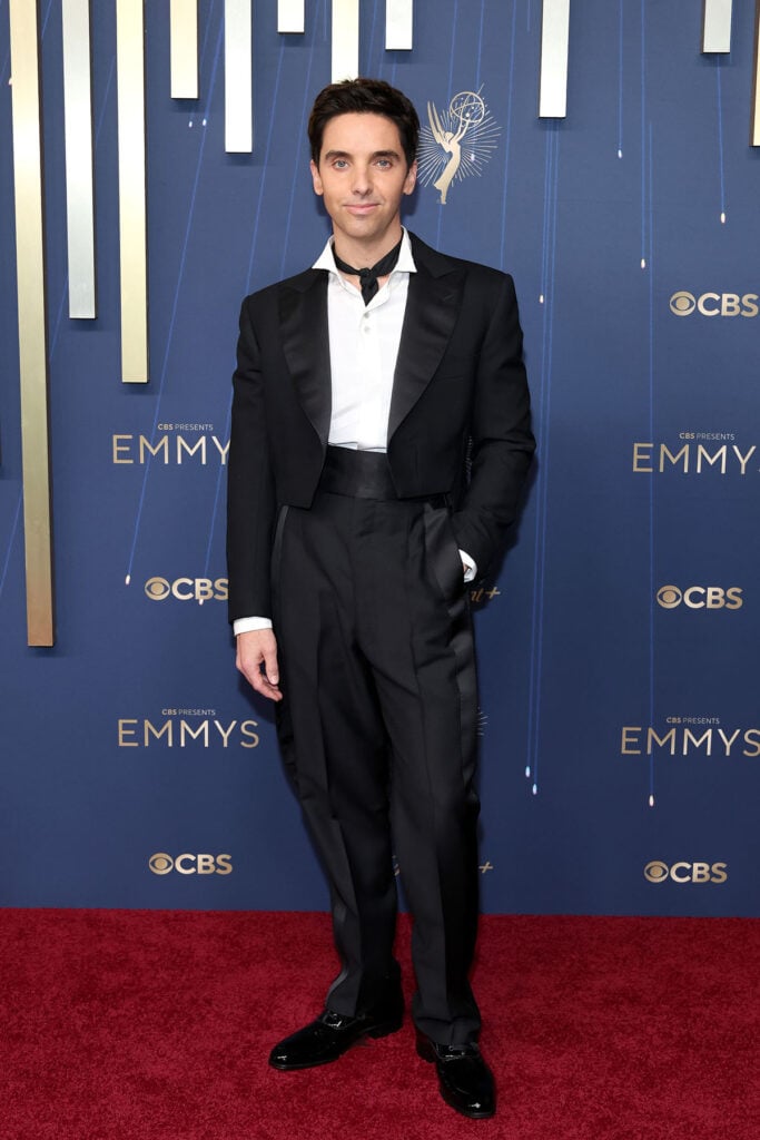 Paul W. Downs attends the 2025 Primetime Emmy Awards, Wales Bonner, Emmys Menswear