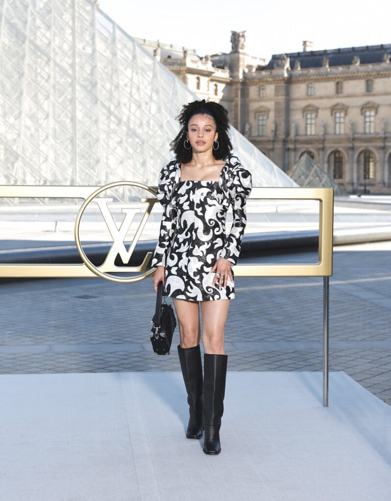 Chase Infiniti attends the Louis Vuitton Womenswear Spring/Summer 2026 show as part of Paris Fashion Week