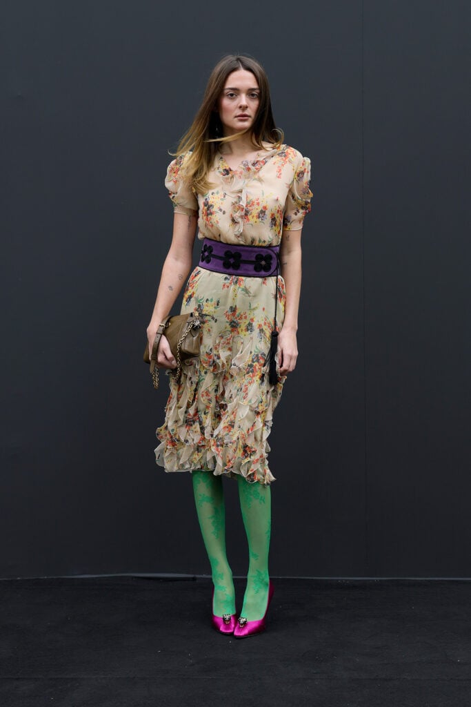 Charlotte Lawrence attends Valentino Spring 2026 show as part of Paris Fashion Week