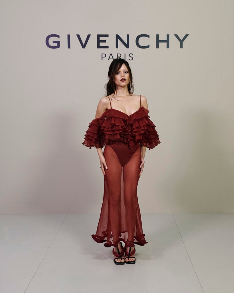 Givenchy Goth Collection Celebrities Front Row @ Givenchy Spring 2026 by Sarah Burton