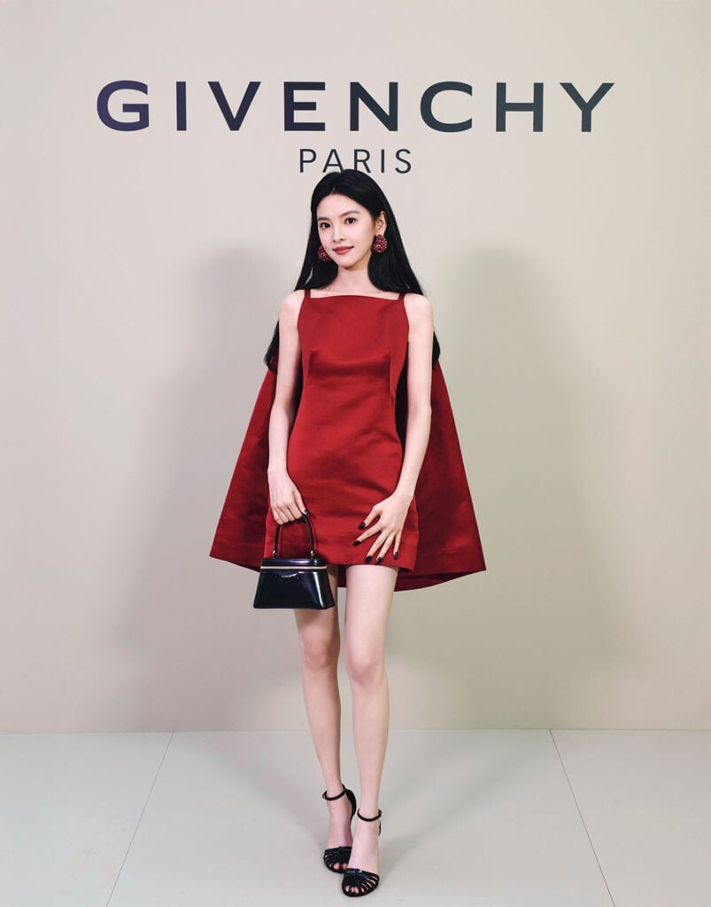 Rounan Zhang Front row at Givenchy Spring 2026 by Sarah Burton, Paris Fashion Week 2025, Givenchy front row