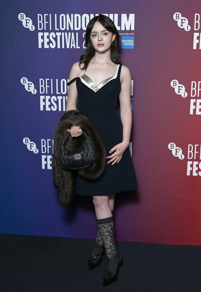  Viola Prettejohn attends "The Testament Of Ann Lee" Official Screening during the 69th BFI London Film Festival, Miu Miu Fall 2025, The Testament of Ann Lee, Amanda Seyfried, Thomasin McKenzie, Stacy Martin, Viola Prettejohn, London Film Festival 2025, Richard Quinn Fall 2025, Bora Aksu Spring 2026, Louis Vuitton, Miu Miu
