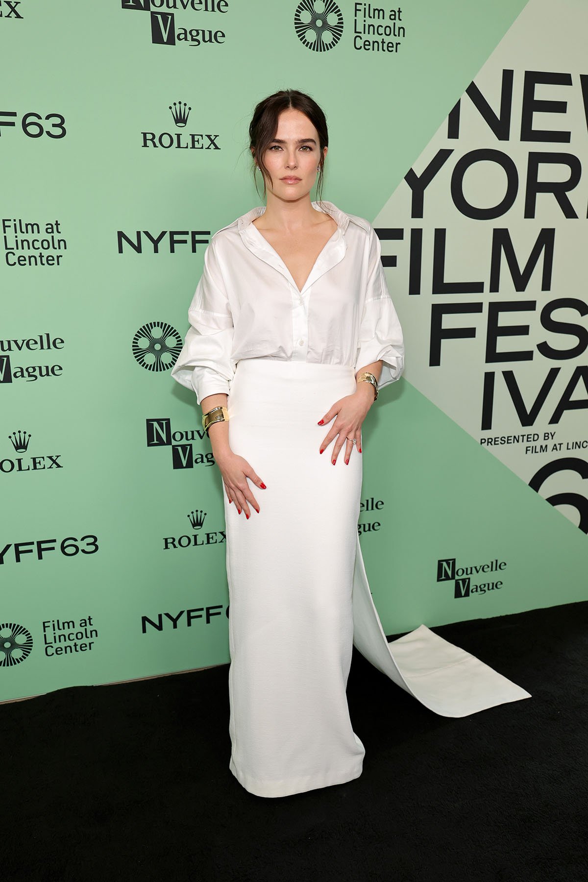 Zoey Deutch Wore Brandon Maxwell To The ‘Nouvelle Vague’ New York Film Festival Premiere