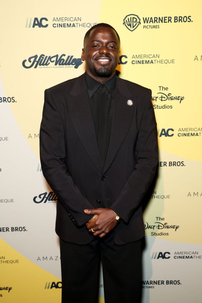 Daniel Kaluuya, tailored black suit, menswear hemming, refined tailoring, 2025 American Cinematheque Awards, 2025 American Cinematheque Awards red carpet