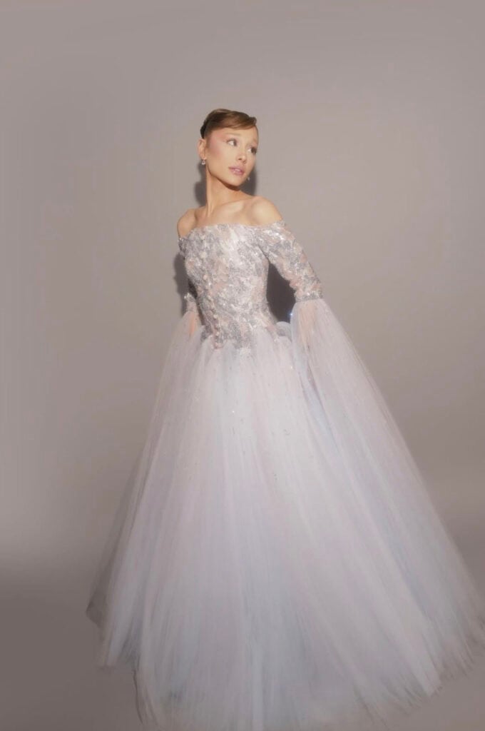 Ariana Grande, Wicked: For Good press tour, Wicked: For Good red carpet, Thom Browne gown, Givenchy Haute Couture, Robert Wun Couture, Glinda fashion, Law Roach styling, Wicked movie fashion, pink gown red carpet